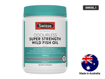 Swisse Ultiboost Odourless Super Strength Wild Fish Oil 2000mg 200 Capsules in Sri Lanka