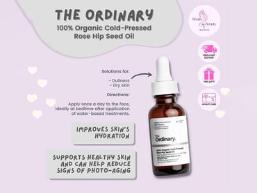 The Ordinary 100% Organic Cold-Pressed Rose Hip Seed Oil 30ml - DENMARK - 769915195552 in Sri Lanka