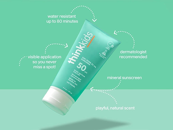 Thinkkids Zinc Oxide 20% Sunscreen SPF 50 89ml - UK in Sri Lanka