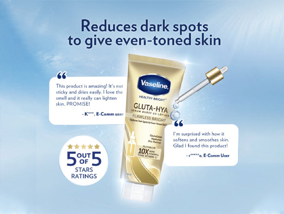 Vaseline Gluta-Hya Flawless Glow Serum Burst UV Lotion 330ml - THAILAND in Sri Lanka