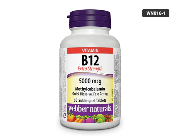 Webber Naturals Vitamin B12 5000mcg 60 Tablets in Sri Lanka
