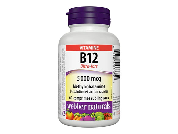 Webber Naturals Vitamin B12 5000mcg 60 Tablets in Sri Lanka