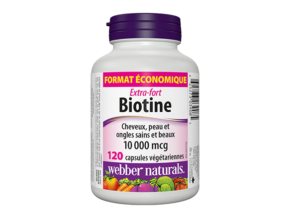 Webber Naturals Biotin Extra Strength 10,000 mcg 120 Capsules in Sri Lanka