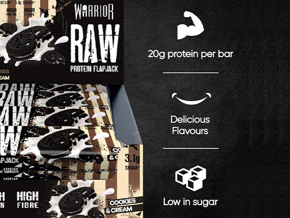 Warrior Raw Protein Flapjack Cookies & Cream 20g in Sri Lanka