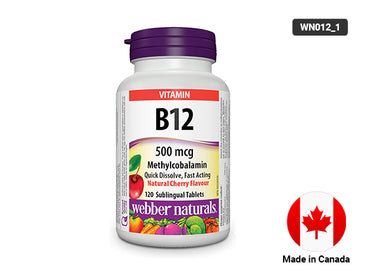 Webber Naturals Vitamin B12 500mcg 120 Tablets in Sri Lanka