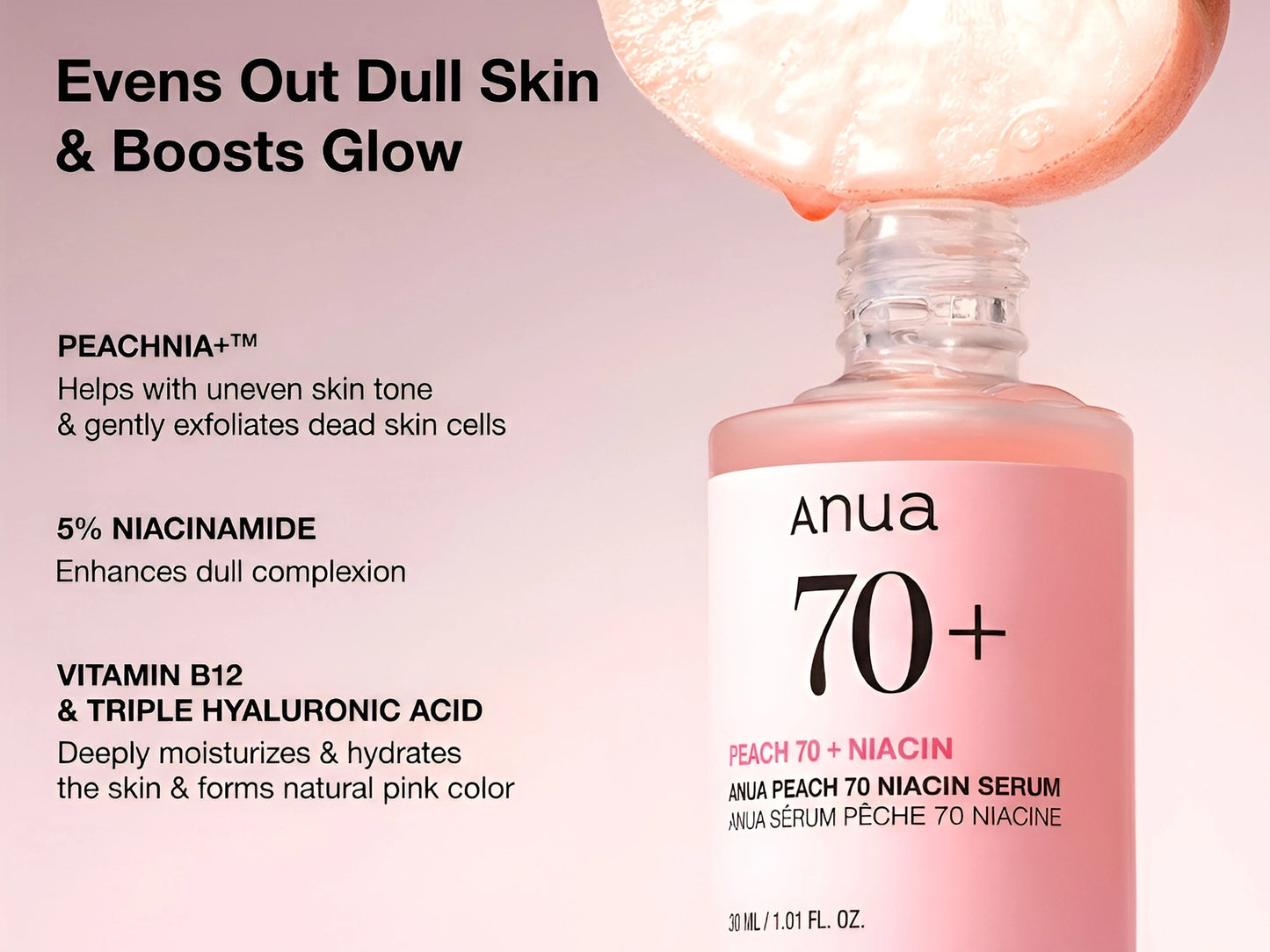 Anua Peach 70+ Niacin Serum 30ml - Korea in Sri Lanka