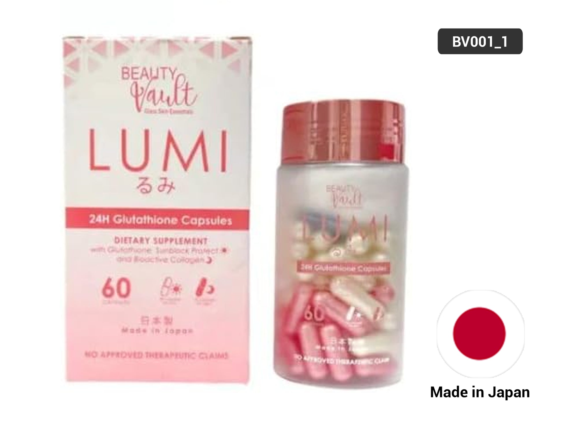 Beauty Vault Lumi 24H Glutathione 60 Capsules in Sri Lanka – Cosmetics.lk Beauty Vault Lumi 24H Glutathione 60 Capsules in Sri Lanka – Cosmetics.lk