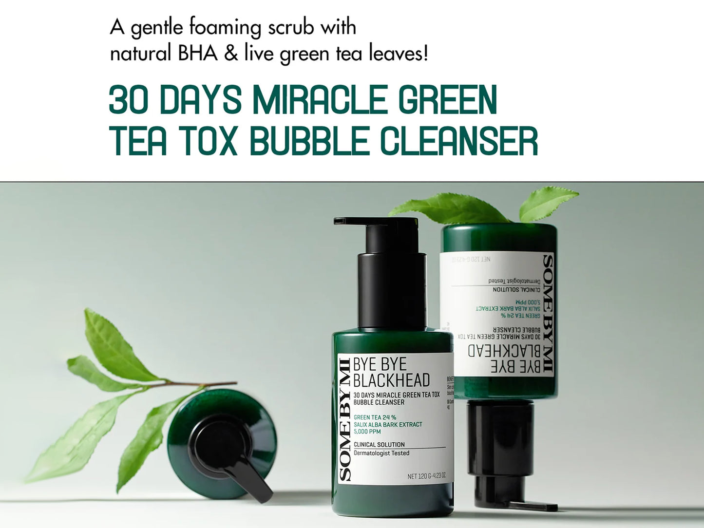 Some By Mi Bye Bye Blackhead 30 Days Miracle Green Tea Tox Bubble Cleanser 120g in Sri Lanka