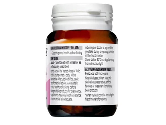 Blackmores Folate 500 mcg 90 Tablets in Sri Lanka
