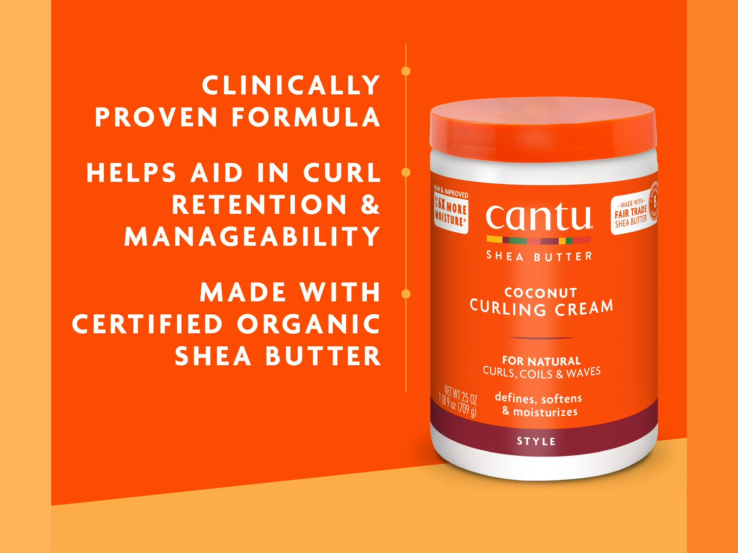 Cantu Shea Butter Coconut Curling Cream 709g