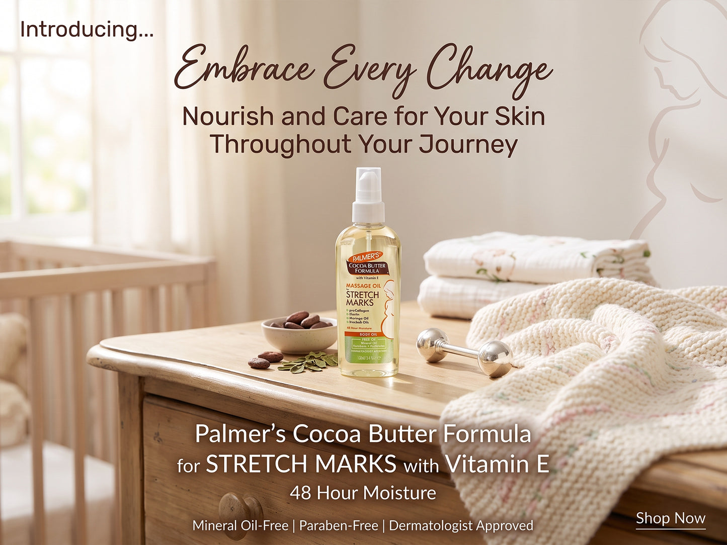Palmers Cocoa Butter Formula Stretch Mark Massage Oil with Vitamin E 100ml in Sri Lanka
