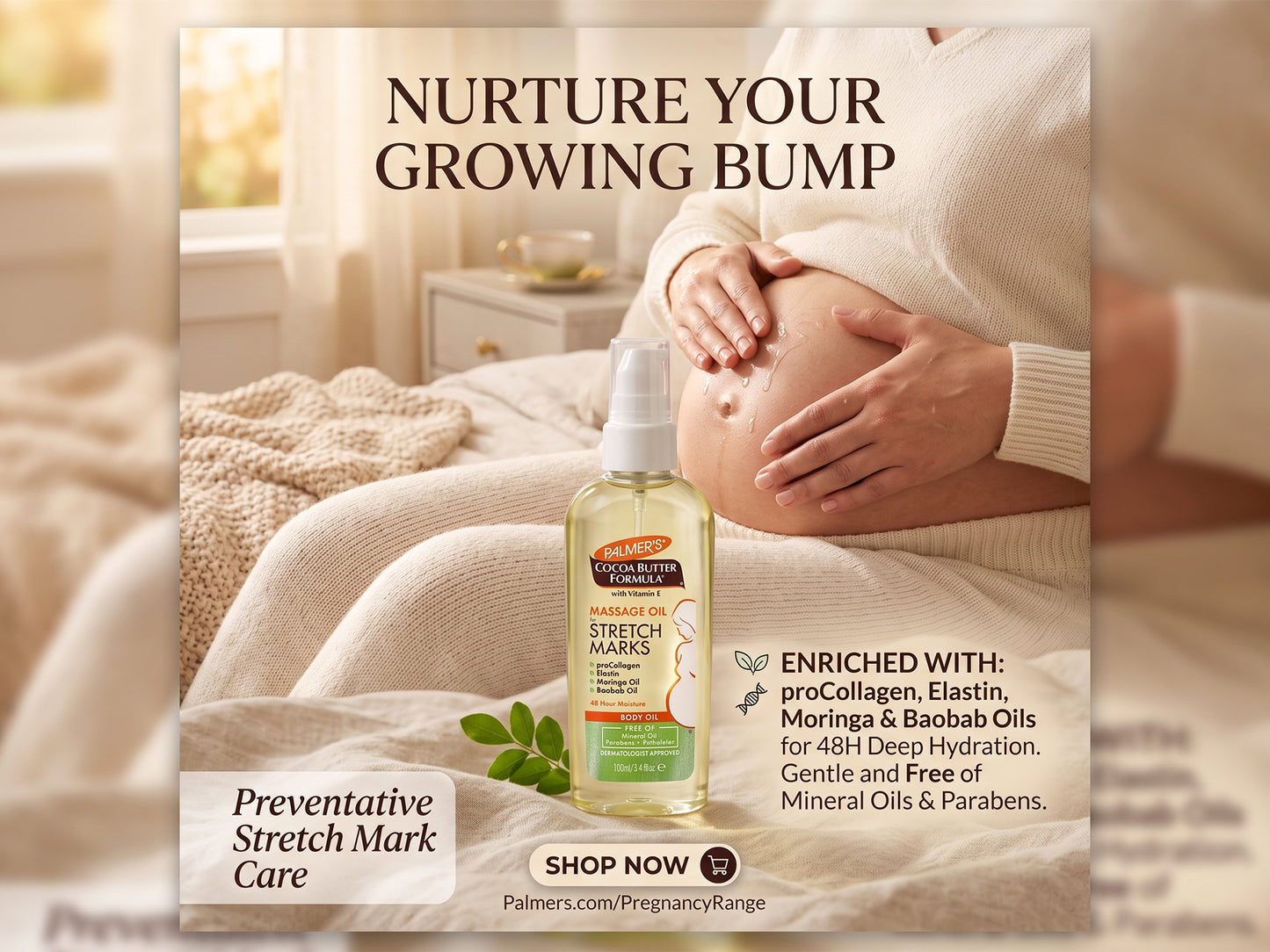 Palmers Cocoa Butter Formula Stretch Mark Massage Oil with Vitamin E 100ml in Sri Lanka