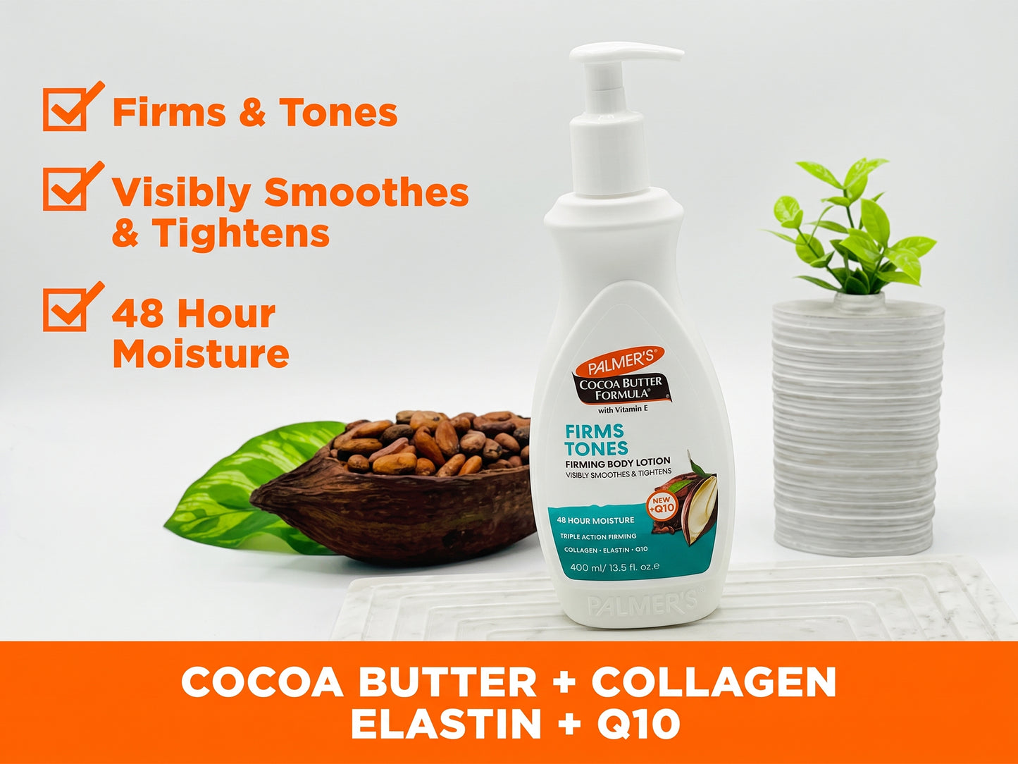 Palmers Cocoa Butter Formula FIrms Tones Firming Body Lotion with Vitamin E 400ml