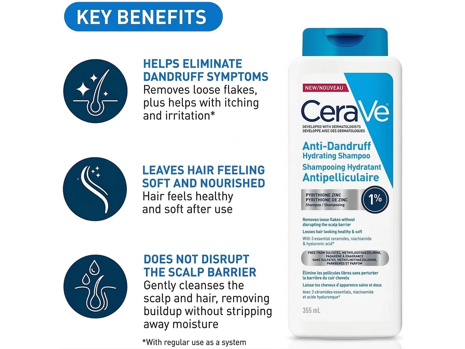 Cerave Anti-Dandruff Hydrating Shampoo 355ml in Sri Lanka