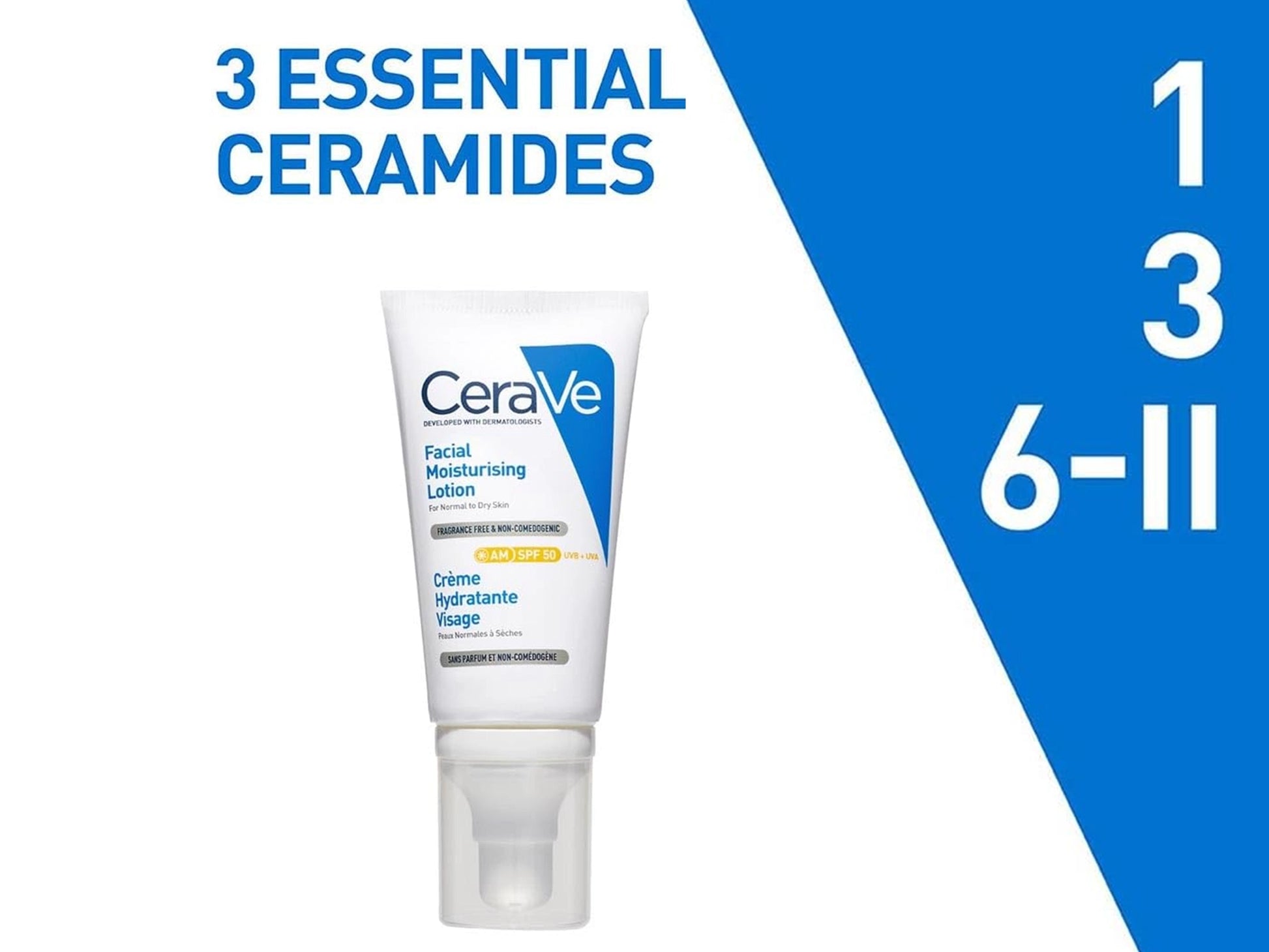 Cerave AM SPF50 Facial Moisturising Lotion 52ml in Sri Lanka
