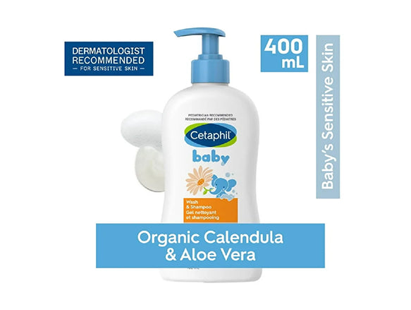 Cetaphil Baby Wash Shampoo For Sensitive Skin 400ml - GERMANY - 772618080810 in Sri Lanka