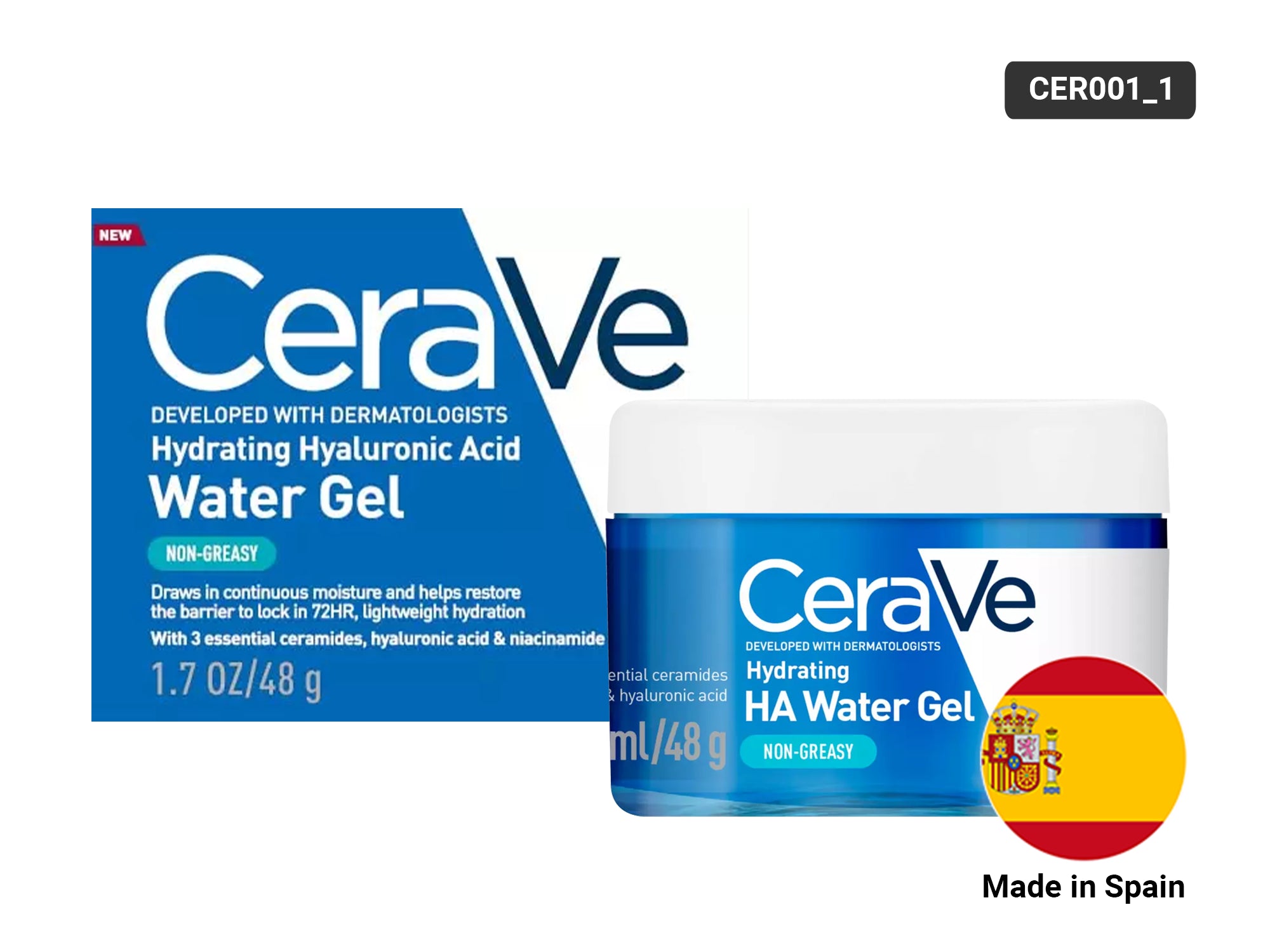 Cerave Hydrating HA Water Gel Oil-Free Face Moisturizer 48g in Sri Lanaka