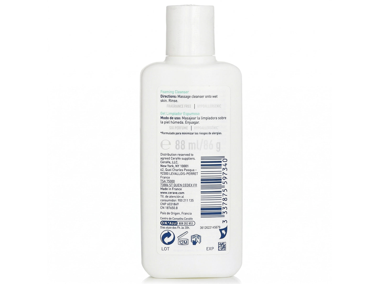 Cerave Foaming Cleanser For Normal to Oily Skin 88ml in Sri Lanka