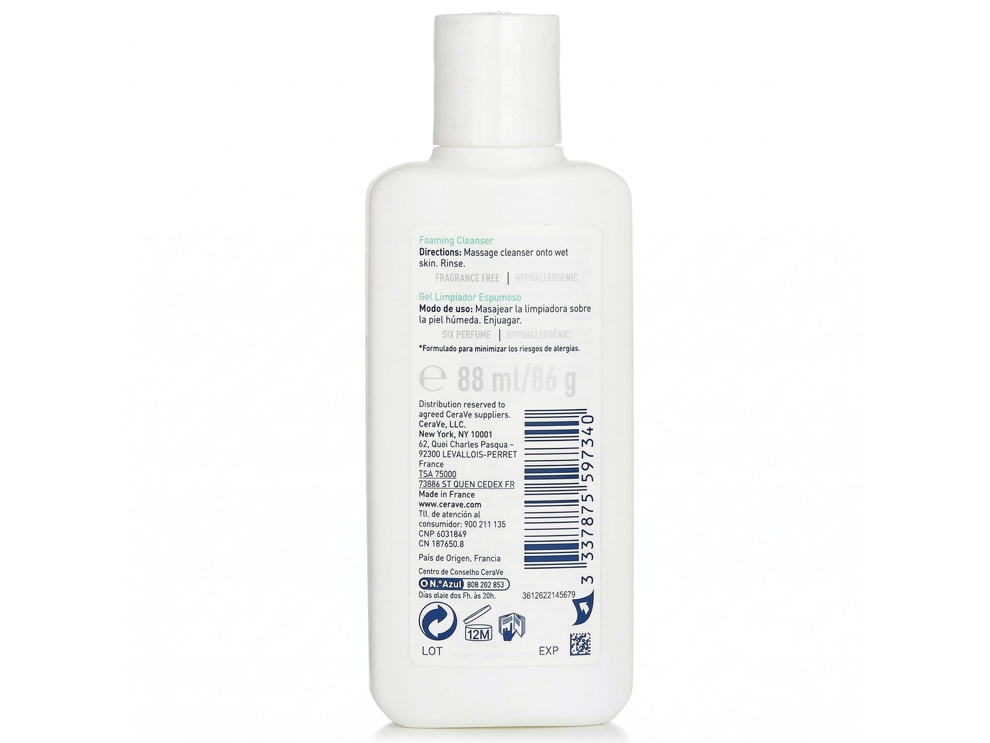Cerave Foaming Cleanser For Normal to Oily Skin 88ml in Sri Lanka