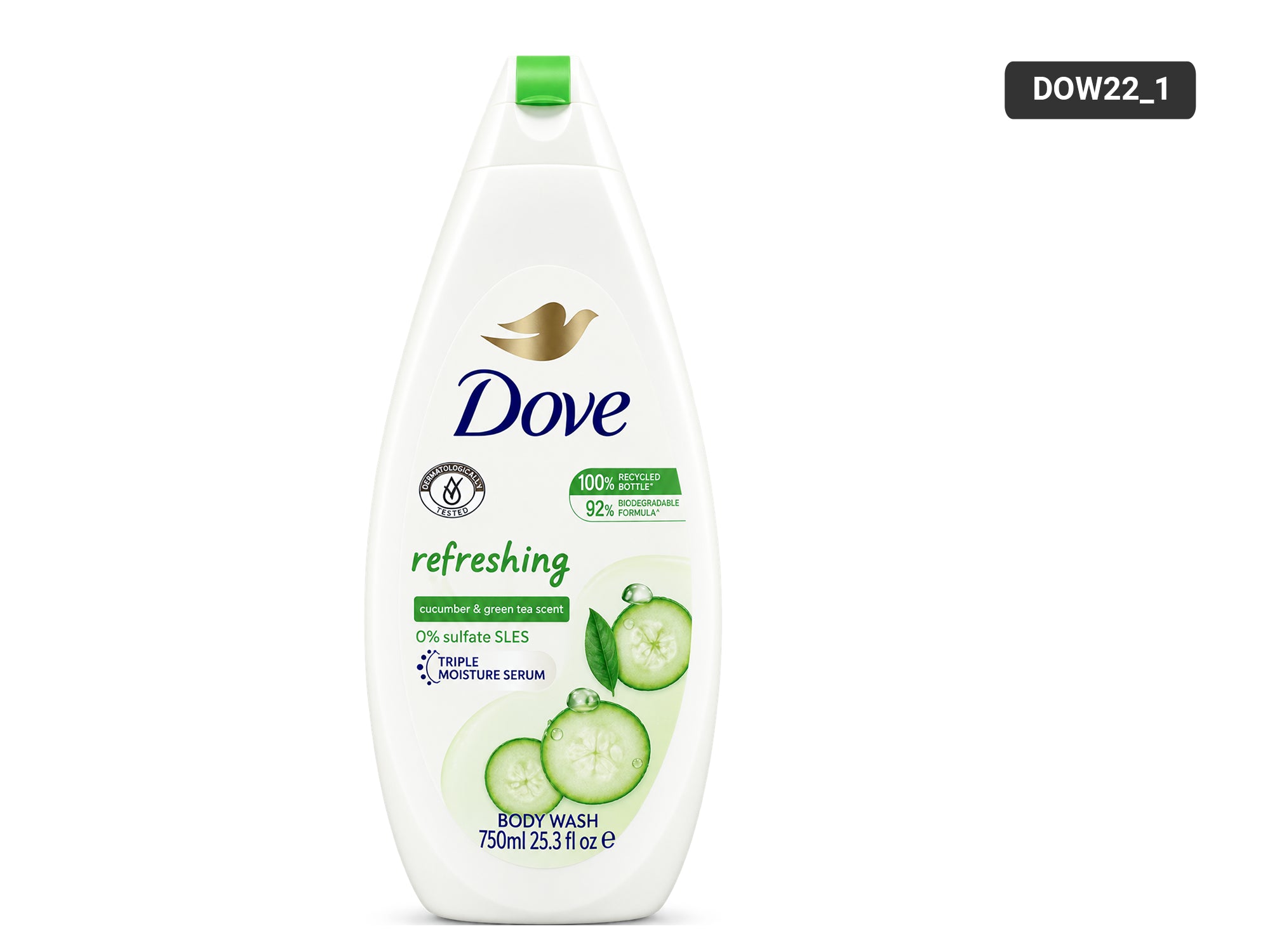 Dove Refreshing Cucumber and Green Tea Scent Body Wash 750ml
