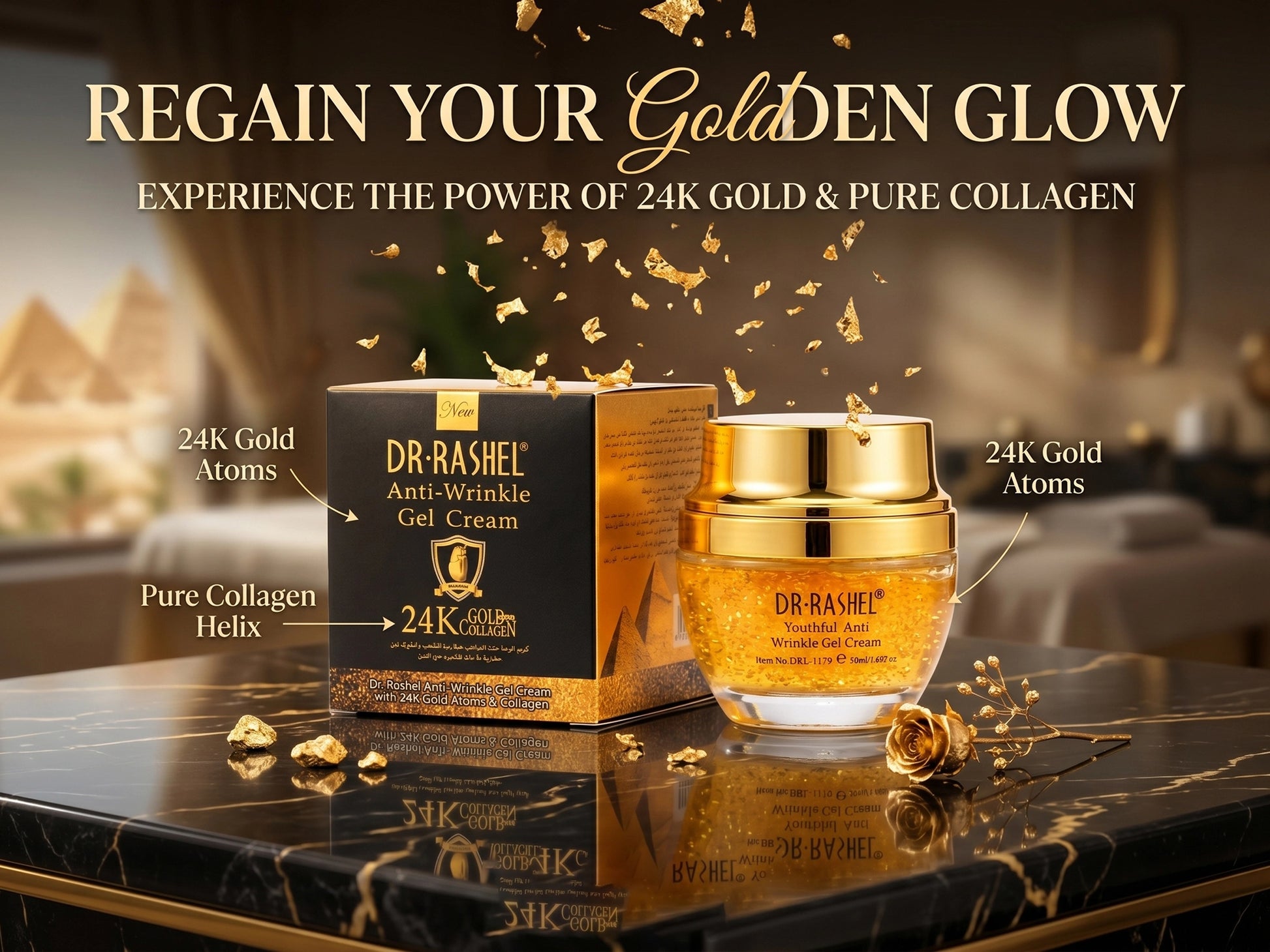 Dr Rashel Anti-Wrinkle Gel Cream 24K Gold and Collagen 50ml in Sri Lanka