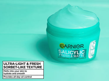 Garnier Salycilic Fresh &amp; Matte Sorbet Cream 85ml in Sri Lanka