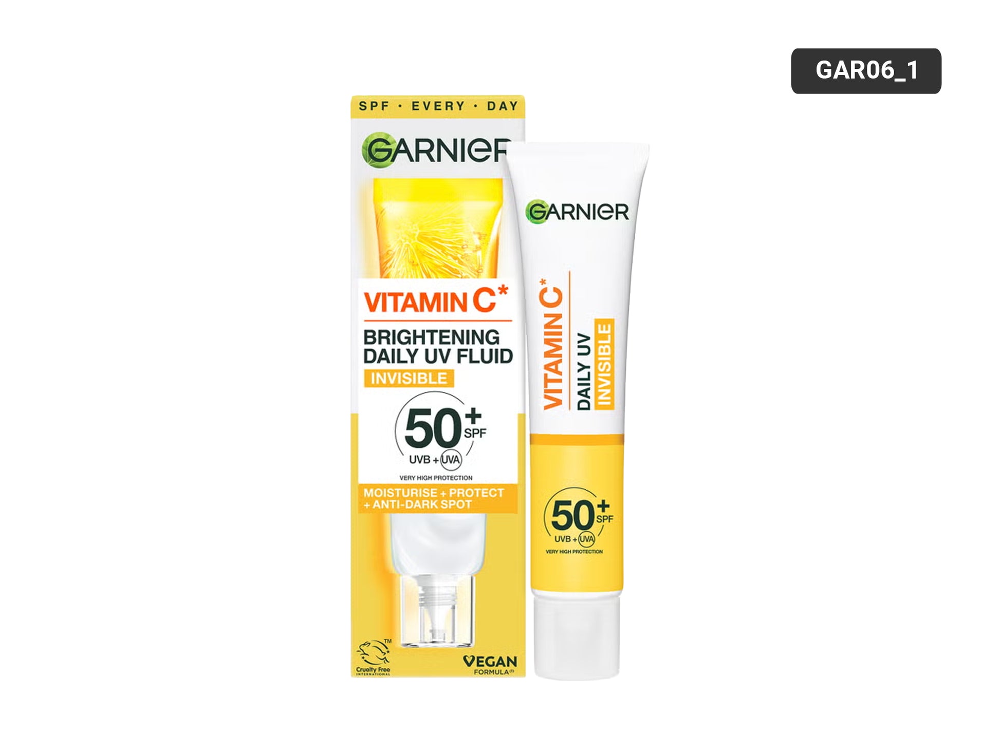 Garnier Vitamin C Daily UV Invisible Fluid Sunscreen Moisturizer SPF 50+ 50 ml in Sri Lanka