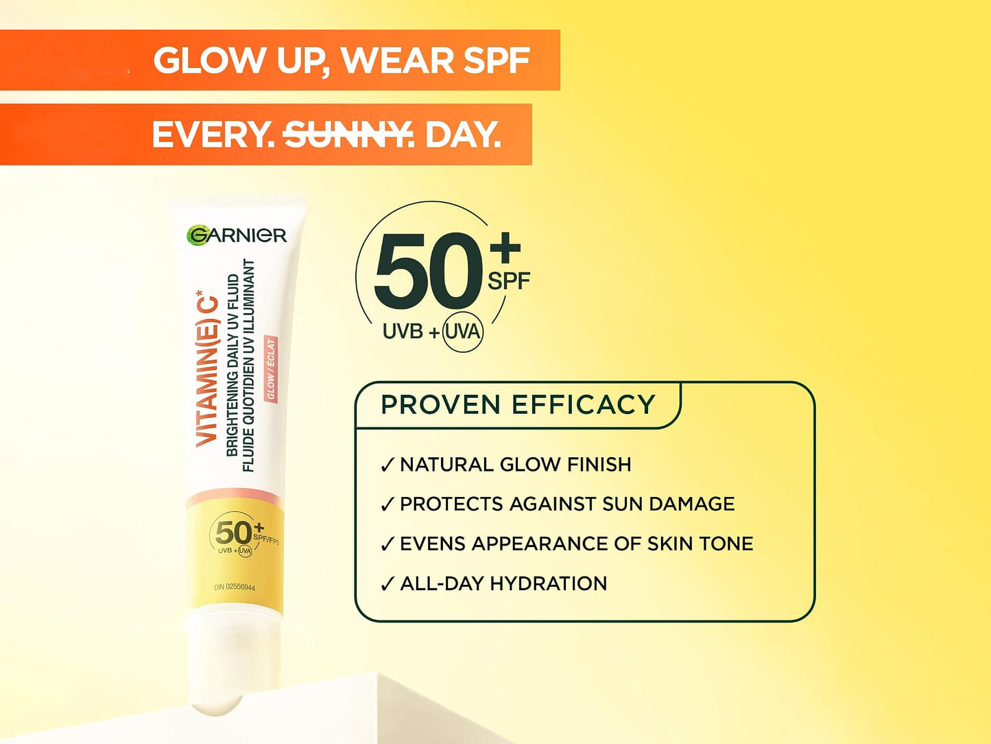 Garnier Vitamin C Daily UV Invisible Fluid Sunscreen Moisturizer SPF 50+ 50 ml in Sri Lanka
