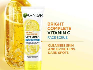 Garnier Bright Complete Vitamin C Face Scrub 100ml in Sri Lanka