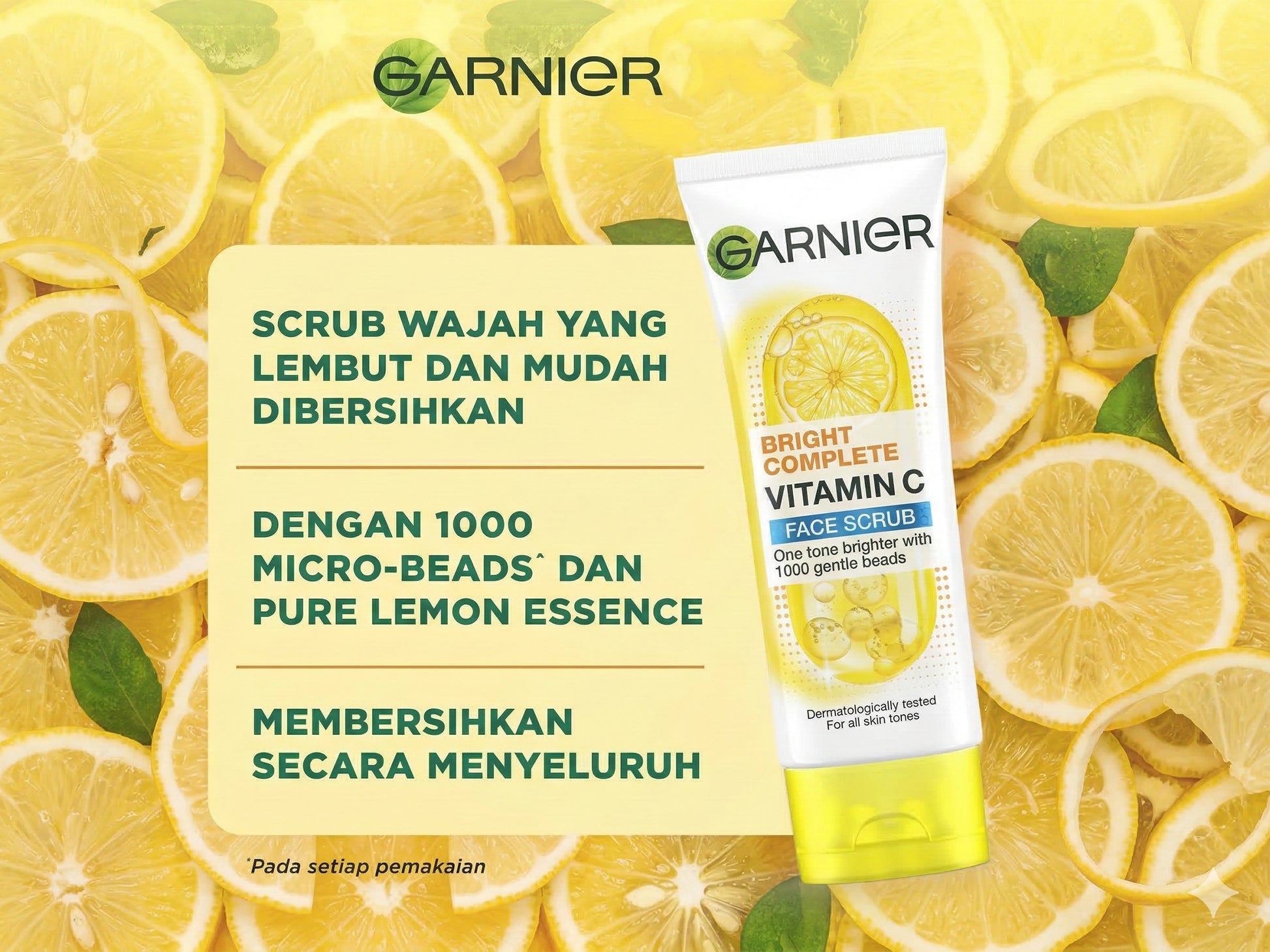 Garnier Bright Complete Vitamin C Face Scrub 100ml in Sri Lanka