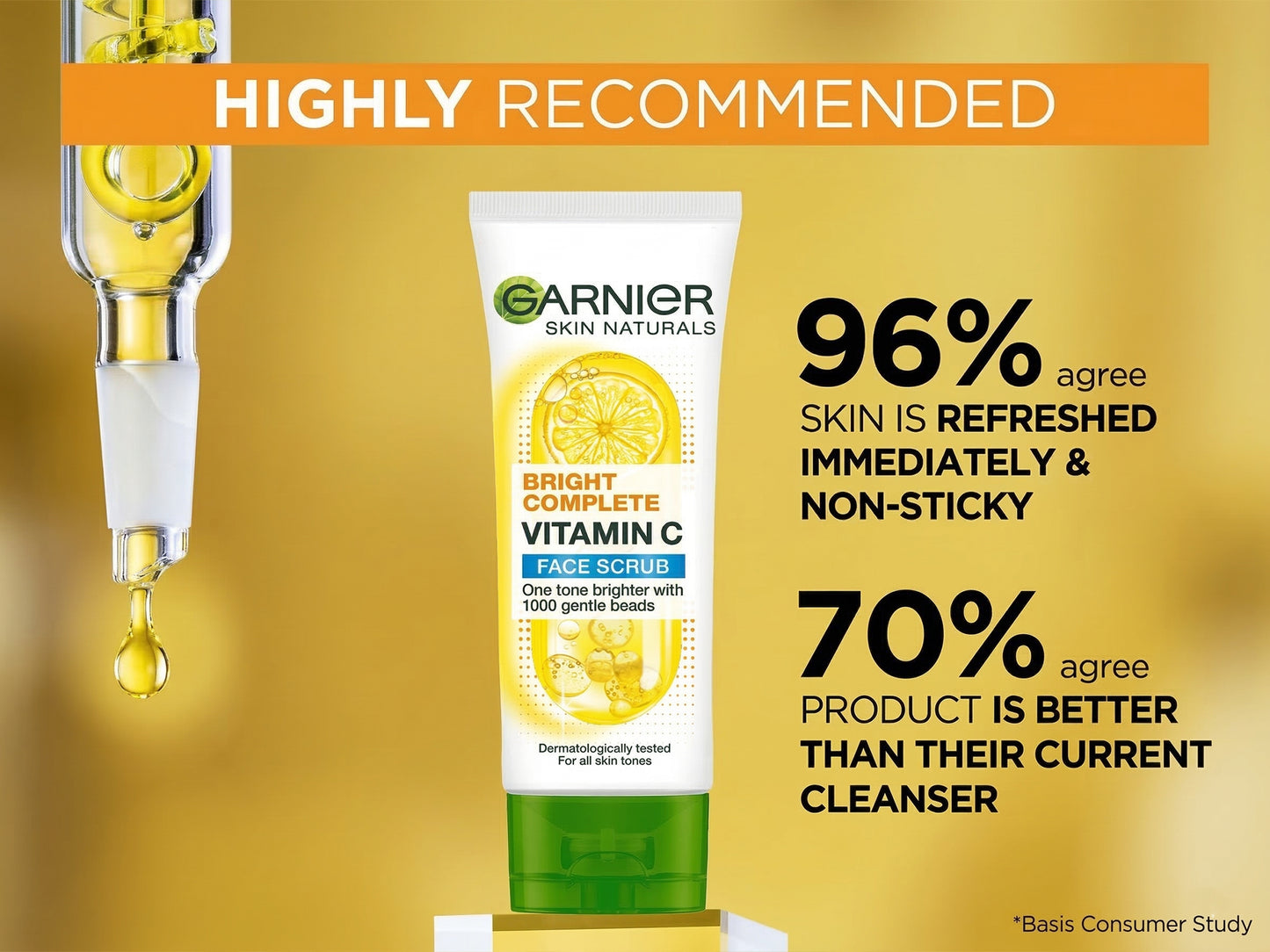 Garnier Bright Complete Vitamin C Face Scrub 100ml in Sri Lanka
