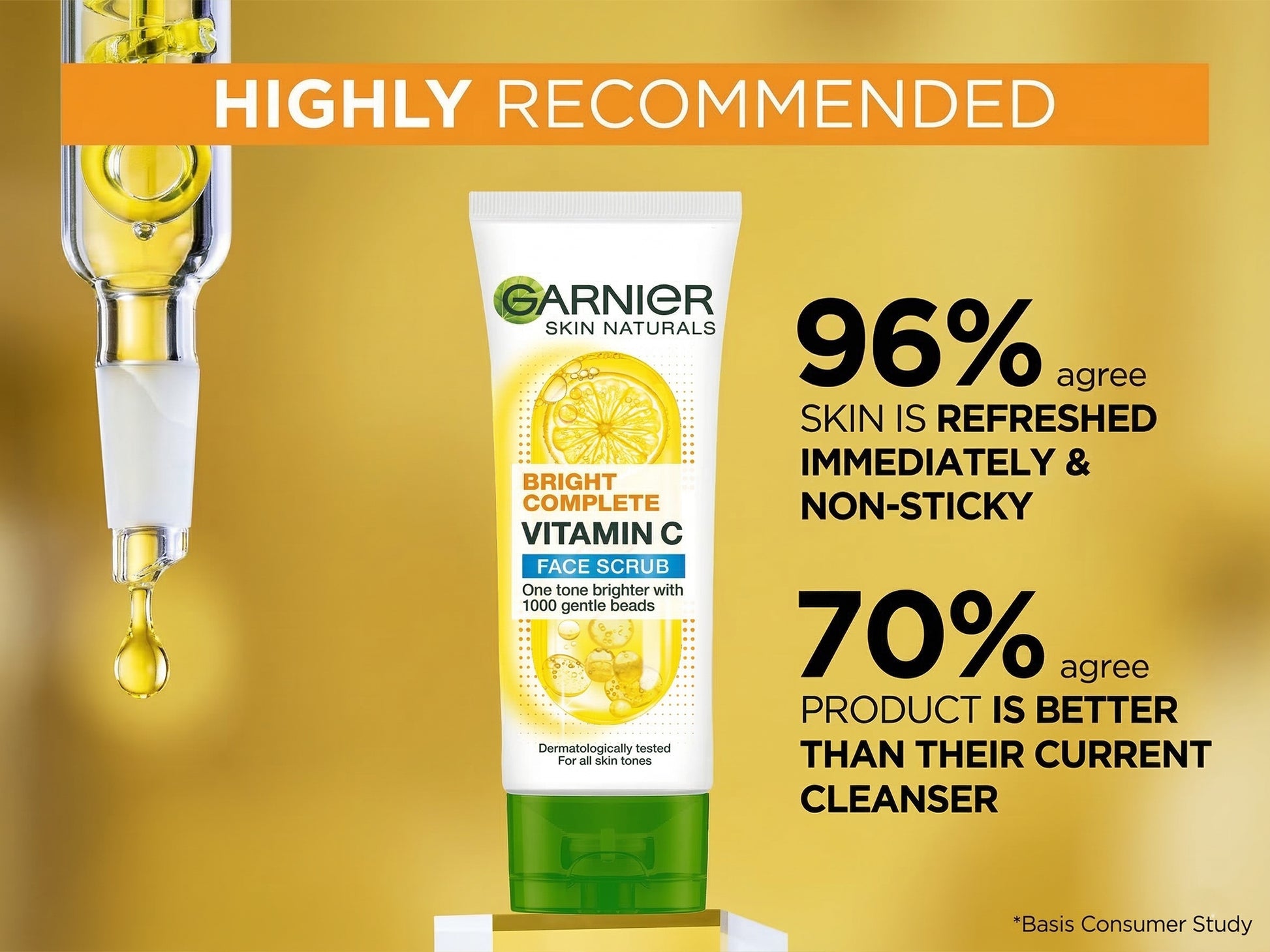 Garnier Bright Complete Vitamin C Face Scrub 100ml in Sri Lanka