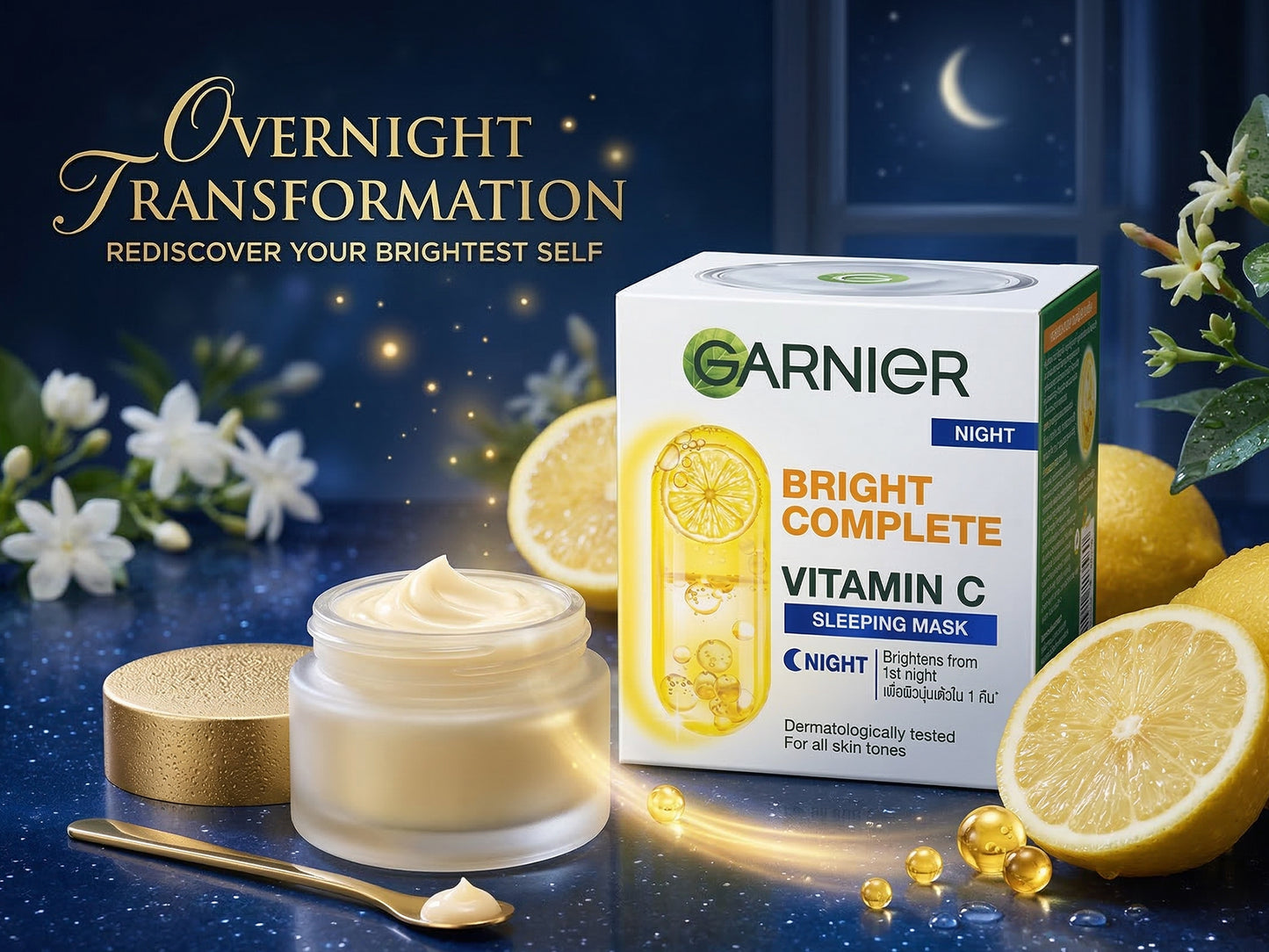Buy Original GARNIER Bright Complete Vitamin C Night Cream 50ml in Sri Lanka