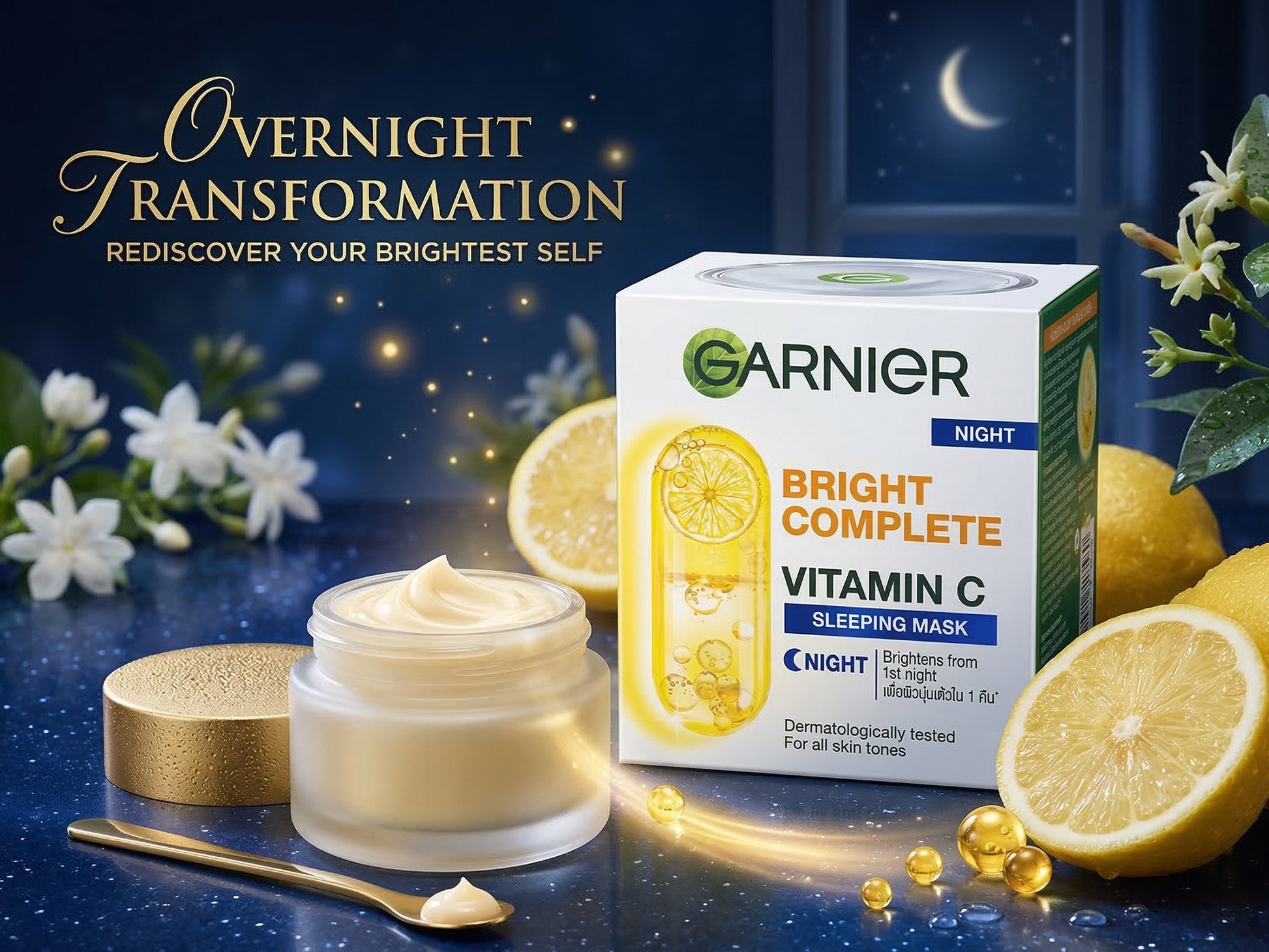Buy Original GARNIER Bright Complete Vitamin C Night Cream 50ml in Sri Lanka