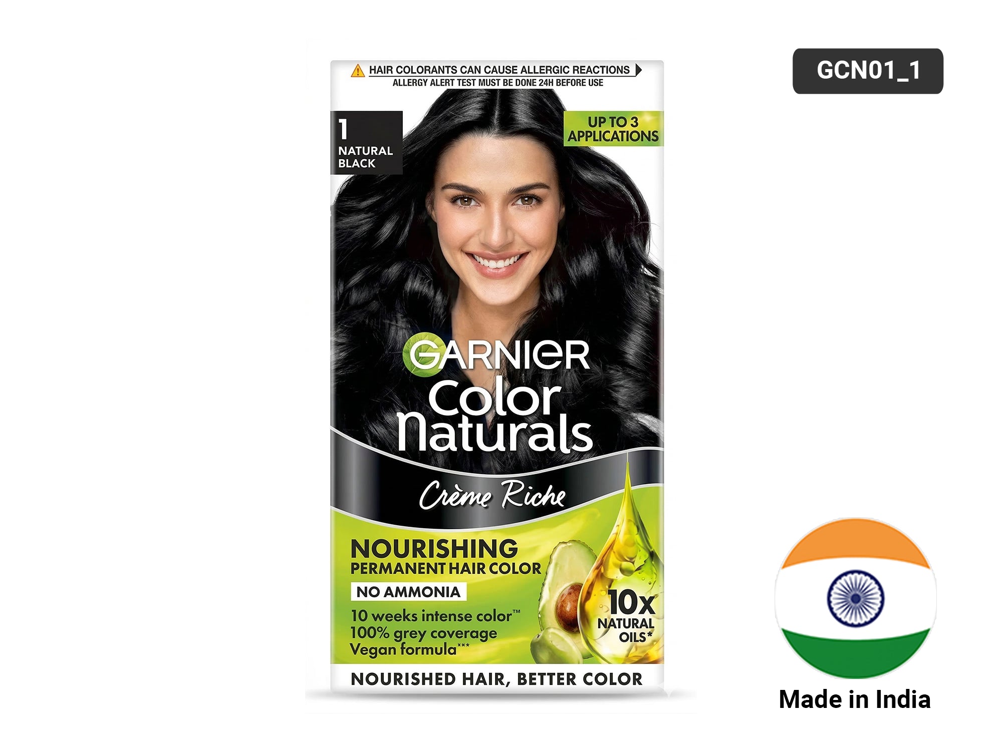 Garnier Hair Color Natural Black 35ml + 30g