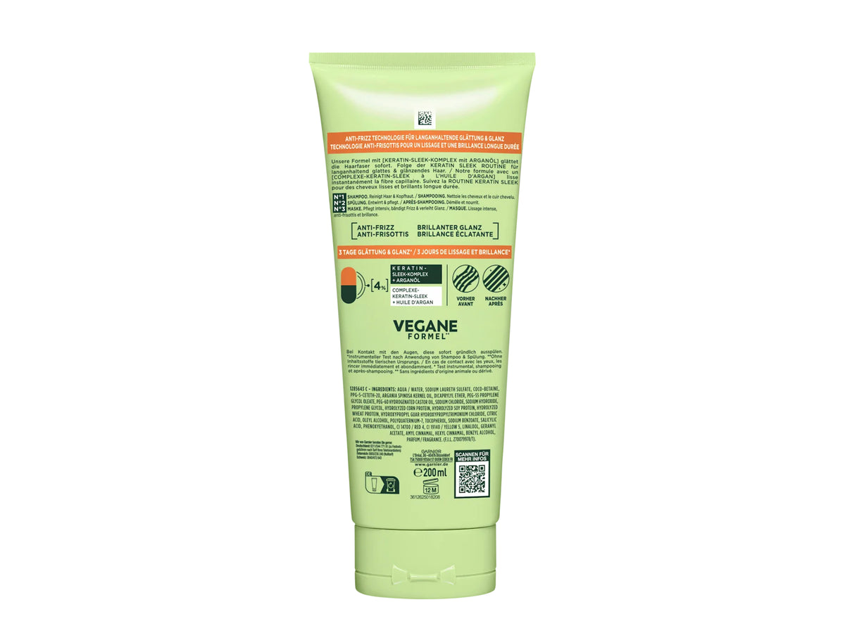 Garnier Fructis Keratin Sleek Shampoo 200ml