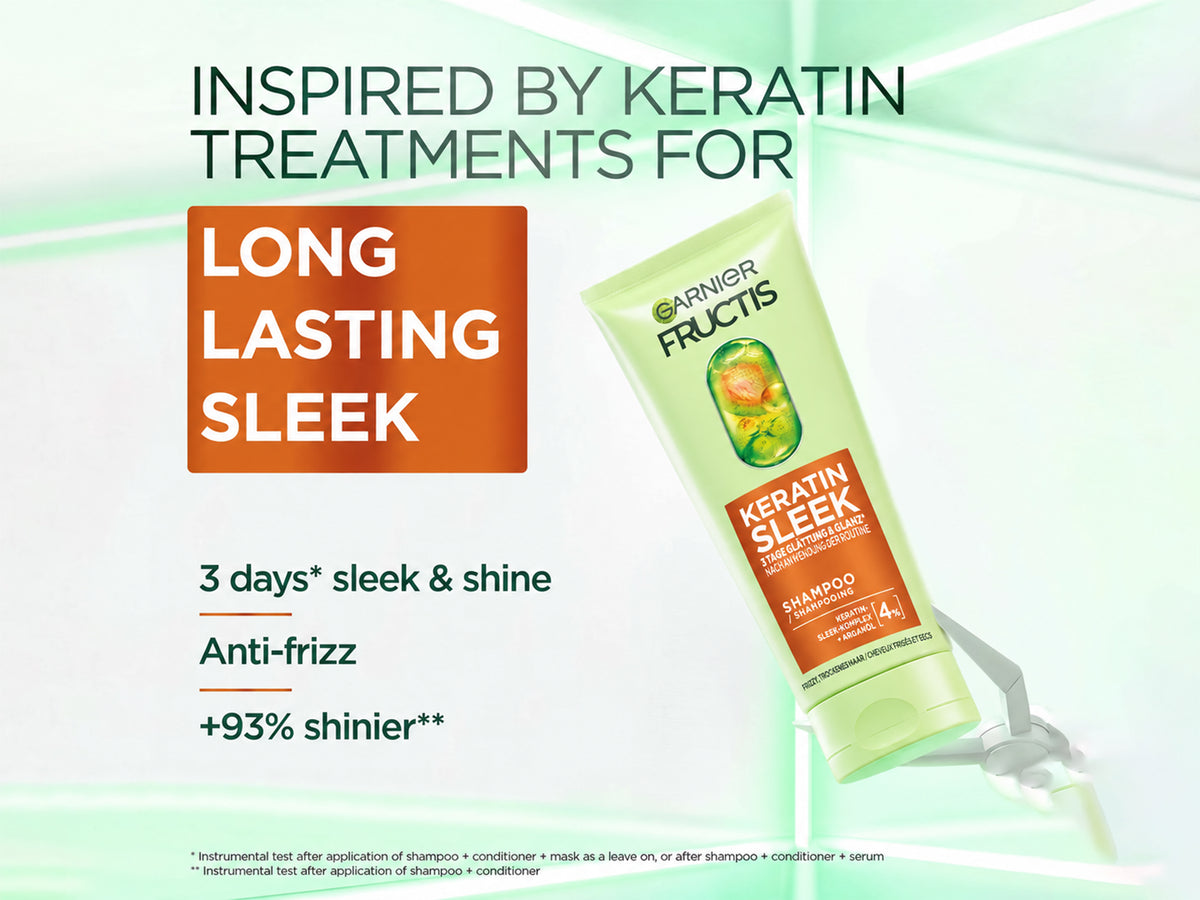 Garnier Fructis Keratin Sleek Shampoo 200ml