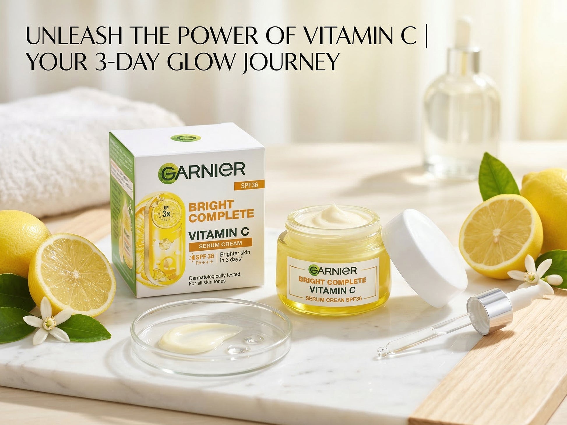 Buy Original Garnier Bright Complete Vitamin C Serum Cream SPF30 50ml in Sri Lanka