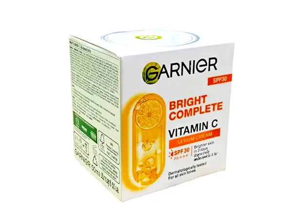 Buy Original Garnier Bright Complete Vitamin C Serum Cream SPF30 50ml in Sri Lanka