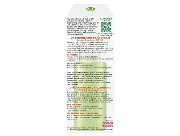 Garnier Skinactive Vitamin C UV Brightening Daily Cream SPF30 75ml - CANADA - 603084091607