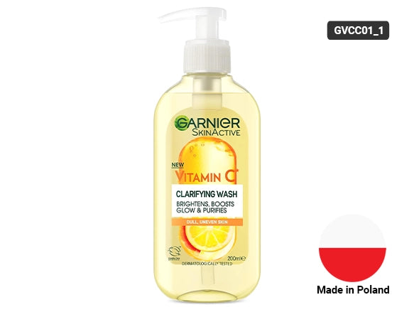 Garnier Skin Active Vitamin C Brightening Clarifying Face Wash 200ml - POLAND - 3600542524261 in Sri Lanka