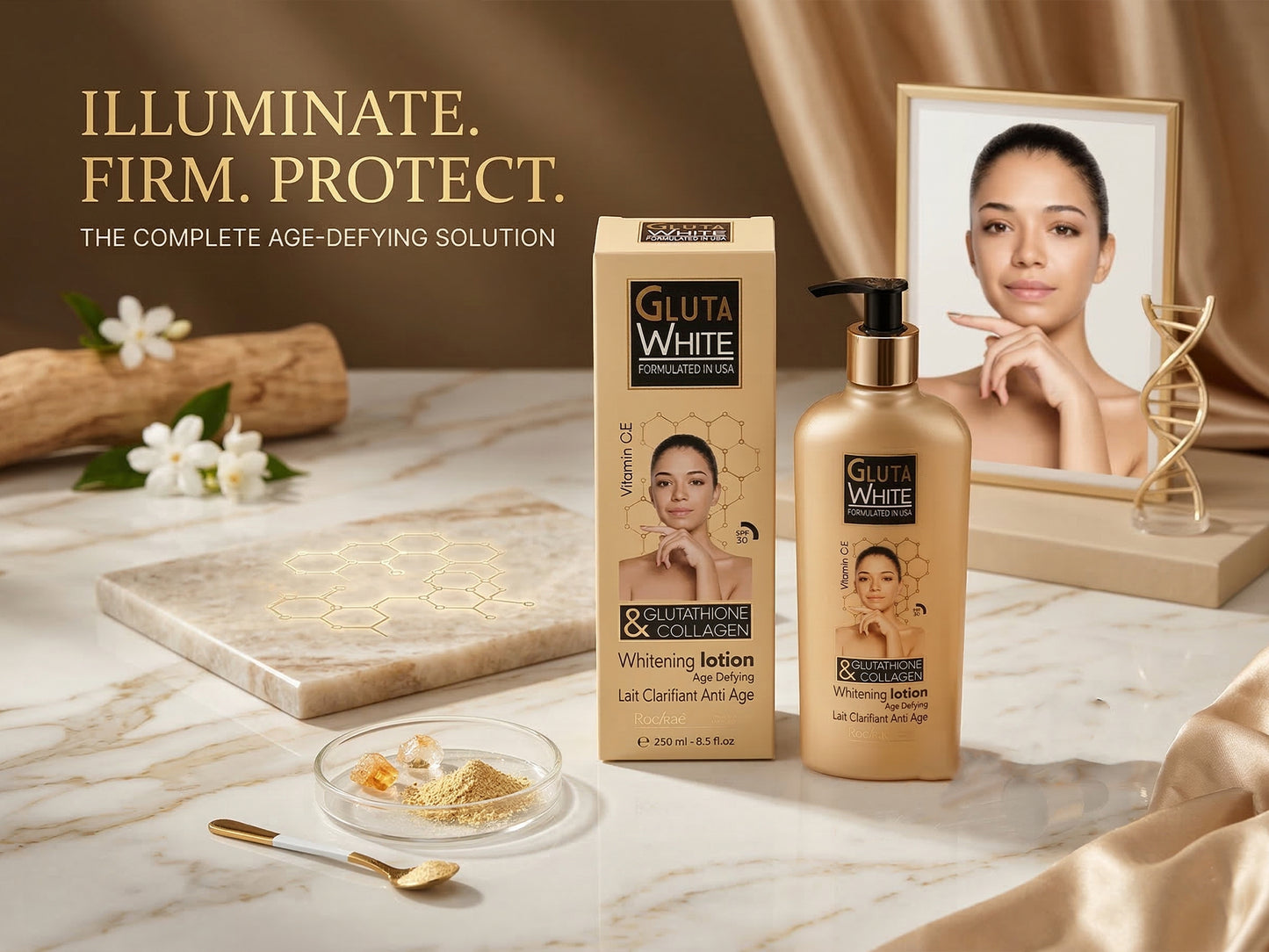 Buy Original Gluta White Glutathione and Collagen Whitening Lotion 250ml in Sri Lanka