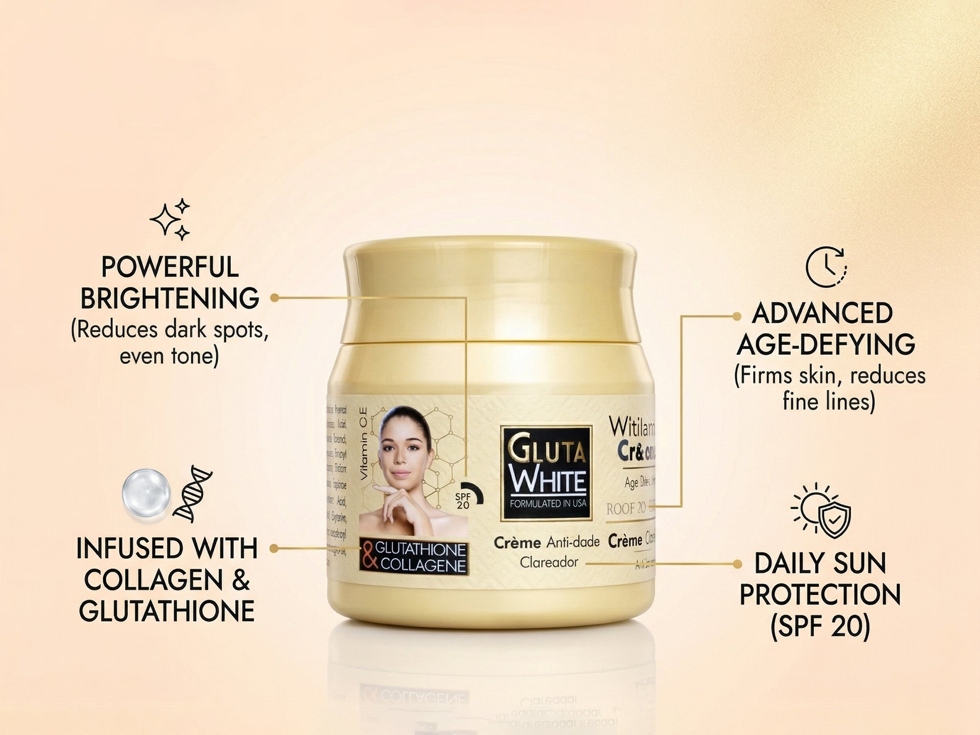 Gluta White Whitening Cream 125ml in Sri Lanka