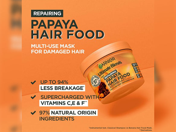 Garnier Ultimate Blends Papaya 3 in 1 Hair Mask 390ml - GERMANY in Sri Lanka