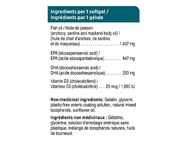 Genuine Health Omega3+ Triple Strength + D3 60 Softgels - CANADA in Sri Lanka