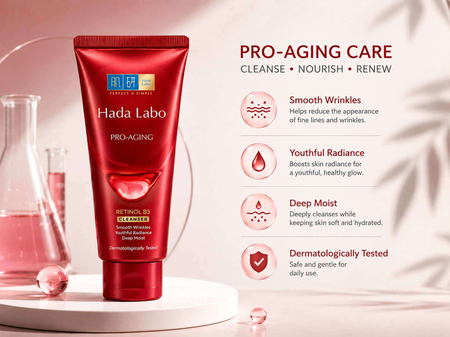 Hada Labo Intensive Anti Aging Facial Cleanser 80g