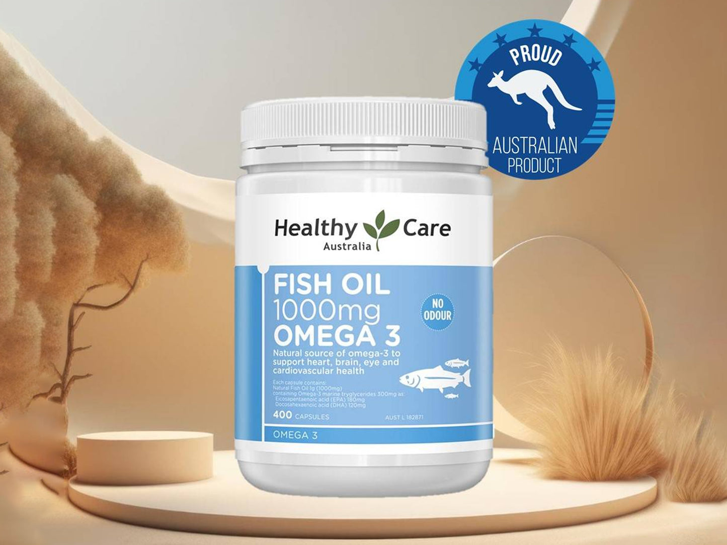 Buy Original Healthy Care Fish Oil 1000mg 400 Capsules in Sri Lanka