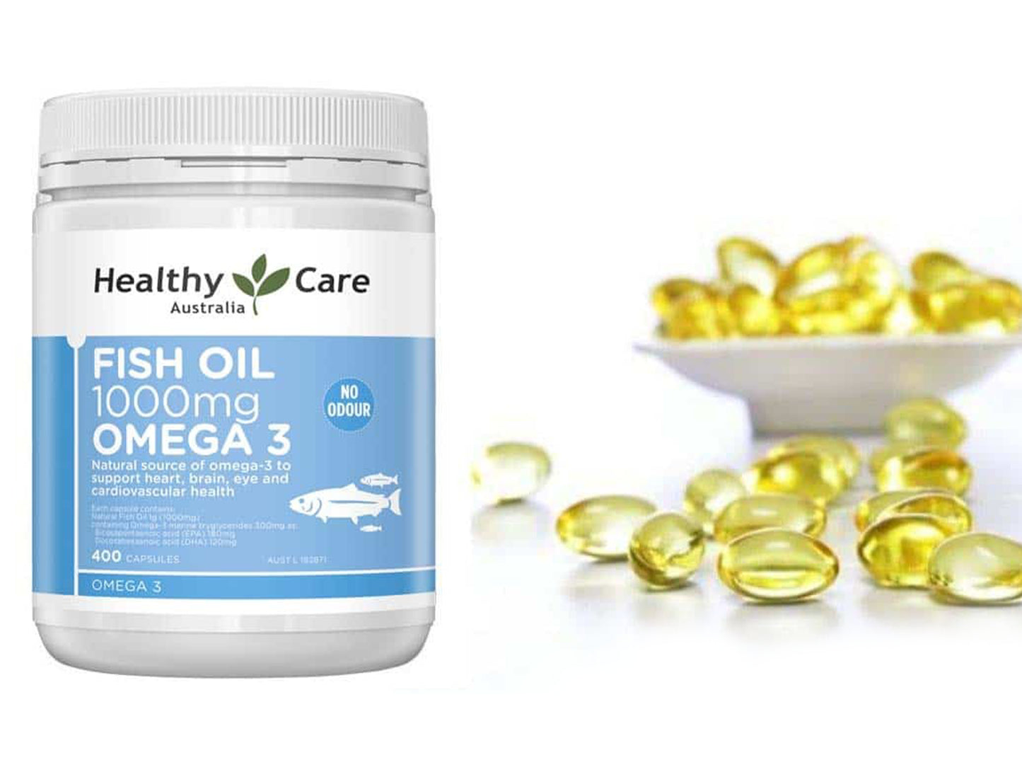 Buy Original Healthy Care Fish Oil 1000mg 400 Capsules in Sri Lanka