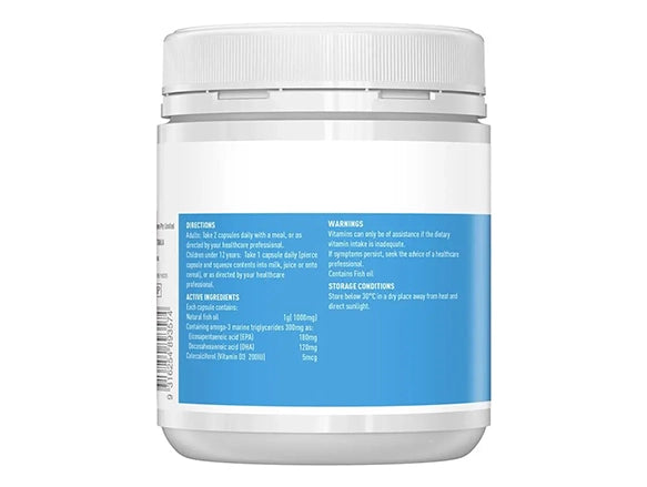 Healthy Care Fish Oil + Vitamin D 200 Capsules