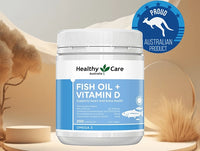 Healthy Care Fish Oil + Vitamin D 200 Capsules